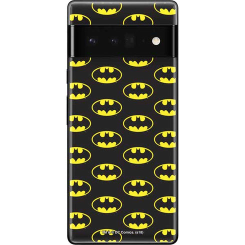 DC Comics Batman Logo Pattern Google Pixel 6 Pro Skin